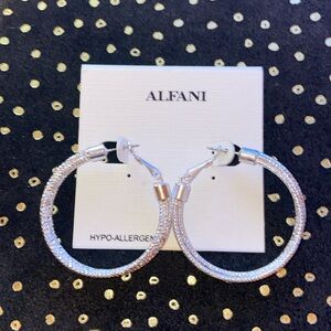 Alfani Silver Hoops